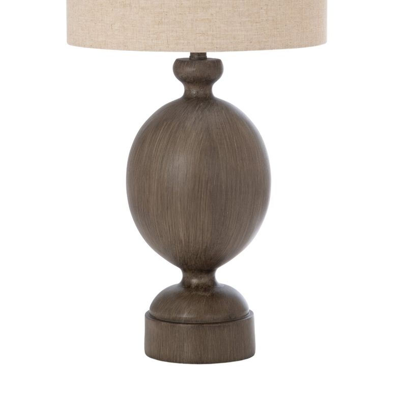 Lux Lighting Wren 30 Distressed Brown Poly Table Lamp, (Set of 2)