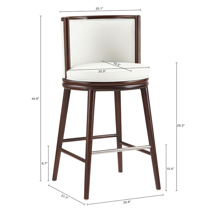 Evalyn White Bar Stool