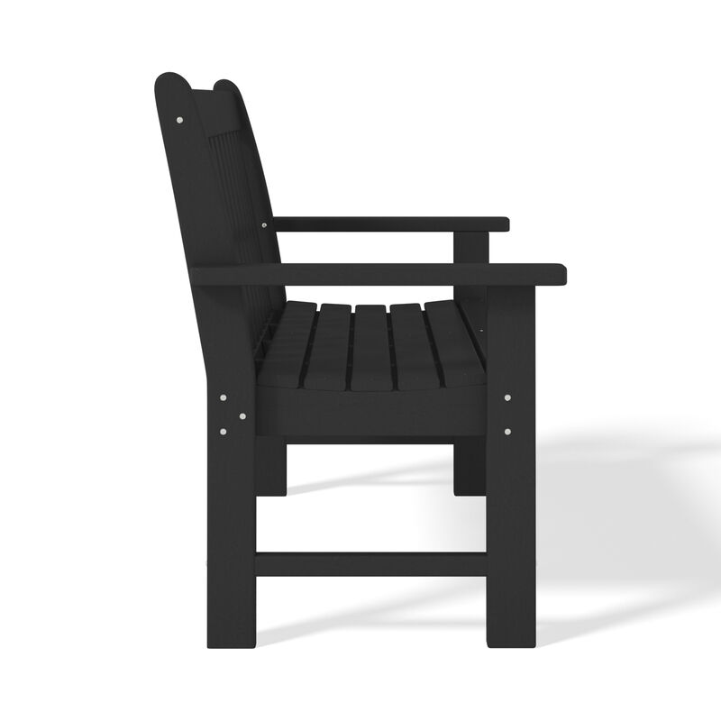 WestinTrends Outdoor 2-Person All-Weather HDPE Front Porch Garden Bench