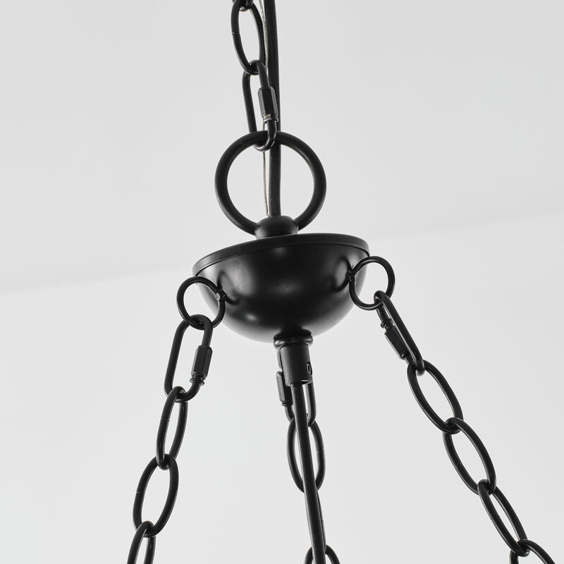 30.7" Modern Glam Black Crystal Branch Chandelier for Kitchen Island, Dining Room and Living Room