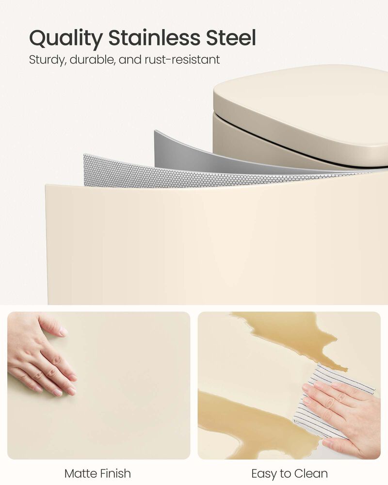 8 Gallon Step-On Trash Can &ndash; Waste Bin with Inner Bucket, Ideal for Kitchen, Pantry, or Breakroom