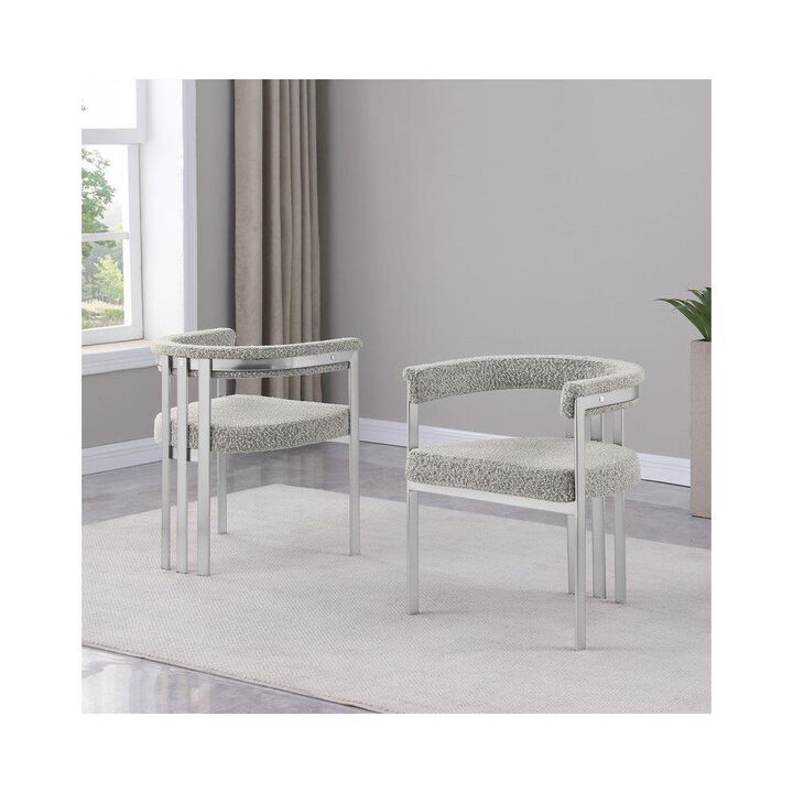 Glam gatsby Rich gray side chairs - Set of 2