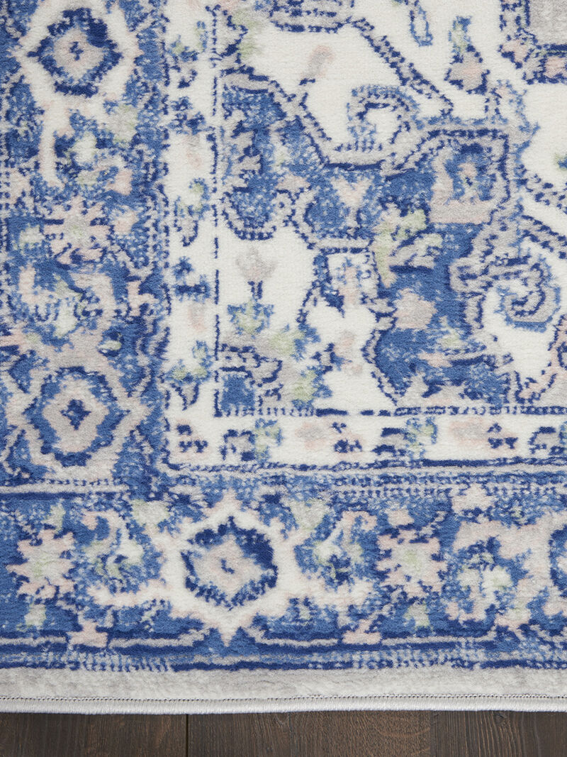 Whimsicle WHS03 Gray/Blue 2' x 6' Rug image number 2