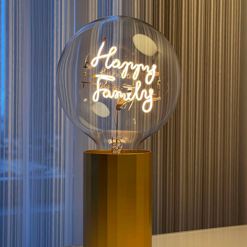 Bulb HAPPY FAMILY Amber with Base Table Lamp PORTABLE Pop image number 4