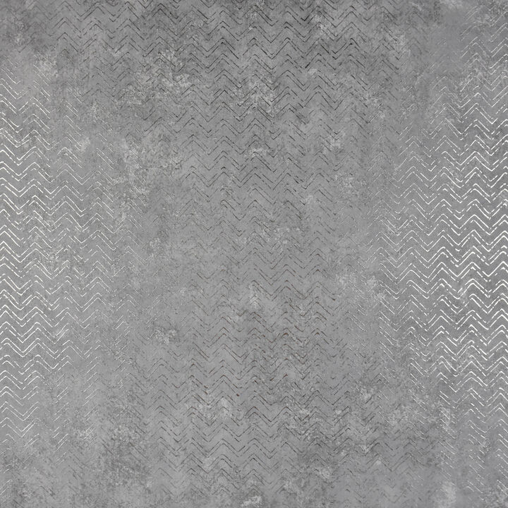 Luna Pewter Distressed Chevron Wallpaper