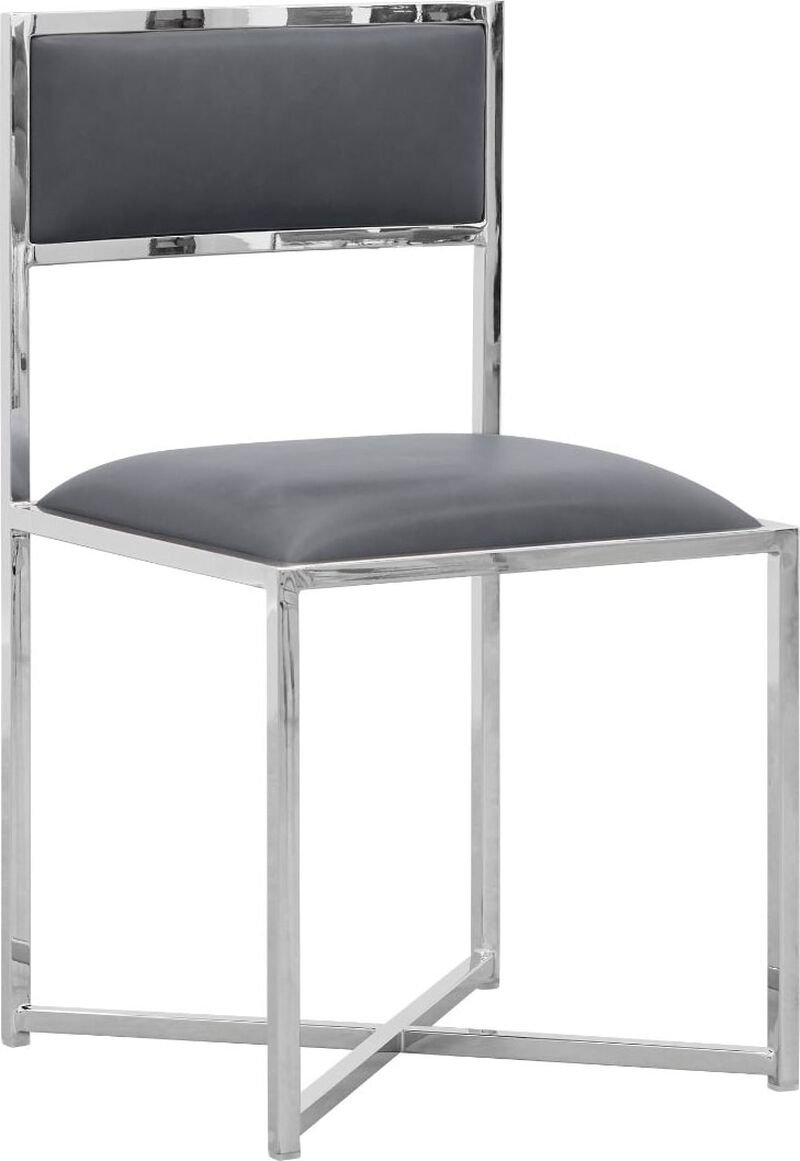 Amalfi X-Base Chair in Cobalt Leather - Set of 2