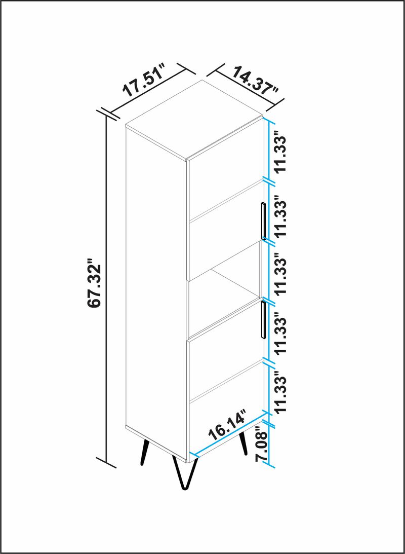 Beekman Brown and Pink Bookcase
