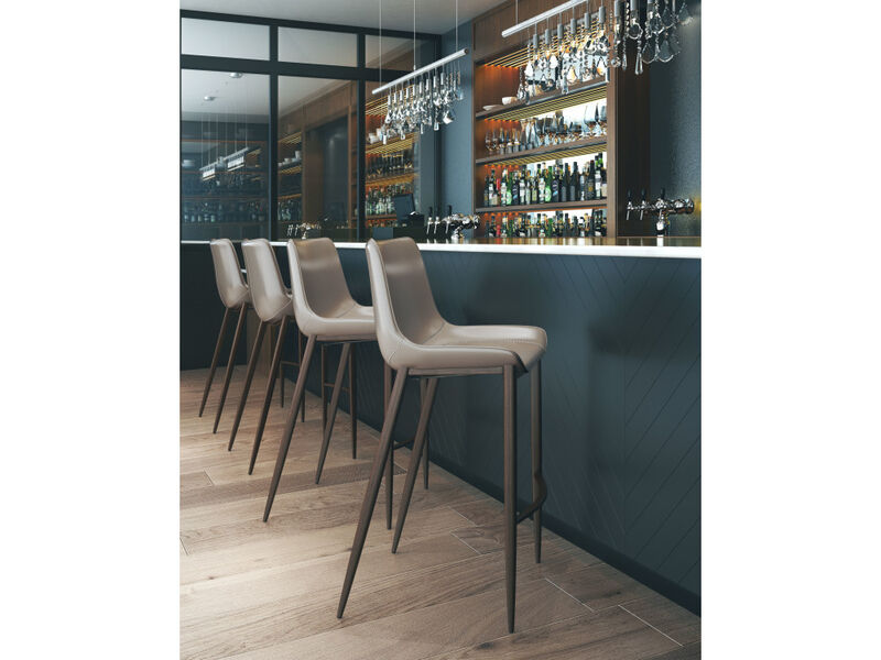 Magnus Barstool (Set of 2) Brown & Walnut