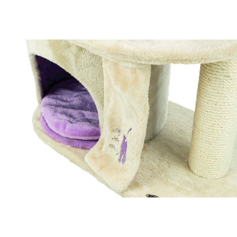 TRIXIE My Kitty Castle Plush Cat Tree, Sisal Scratching Posts, Rustling Fabric image number 6
