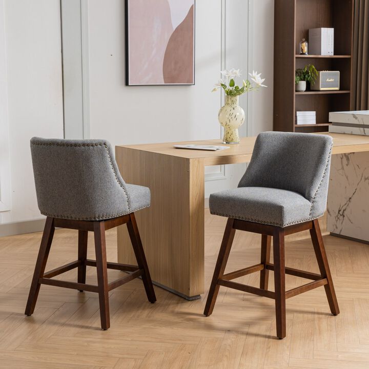 Streamdale Ergonomic Swivel Chair with Curved Back and Cushioned Seat