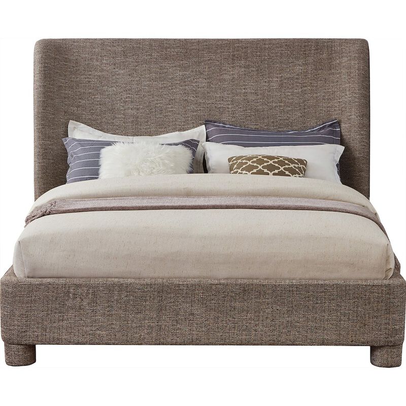 Meridian Furniture Penny Brown Polyester Fabric King Bed