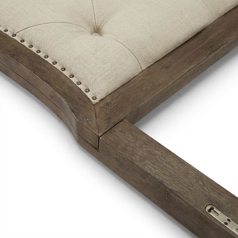 Liberty Furniture Dusty Taupe Tufted Panel Headboard with Black Finish Poplar Solids Wood image number 4