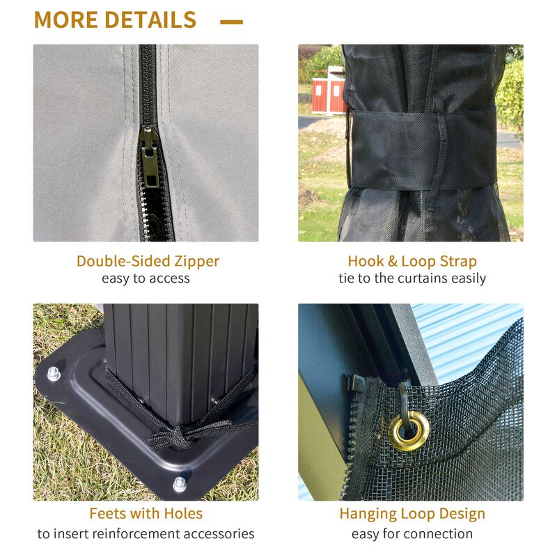 Grey Garden Structure: 10x12 Hardtop Gazebo with 2-Tier Roof