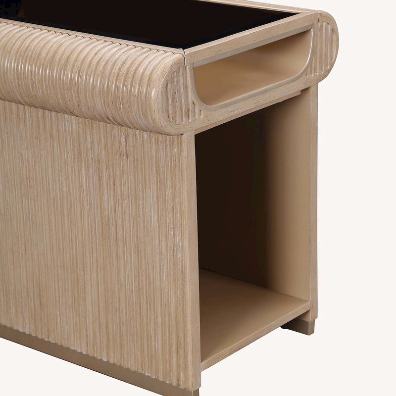 Michael Amini West Kensington End Table - Sea Salt Caramel image number 7