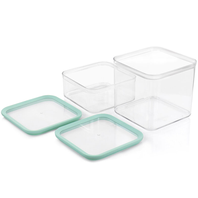Martha Stewart 2 Piece Plastic Stackable Container Set with Lids