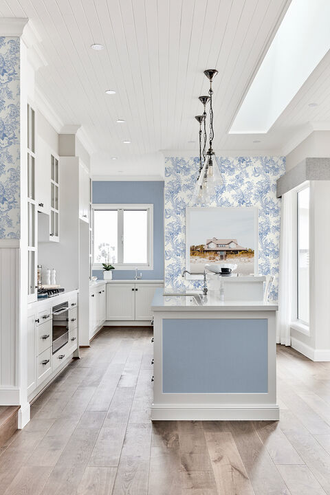 Marblehead Bluebell Basket Weave Wallpaper (Set of 2)