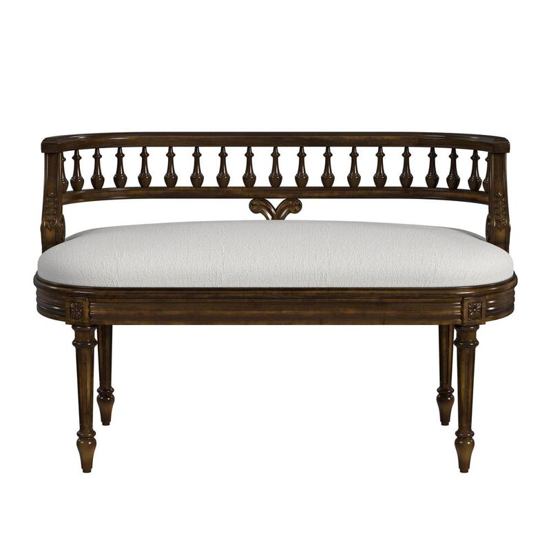 Butler Specialty Hathaway 37" Upholstered Bench, Dark Brown image number 1