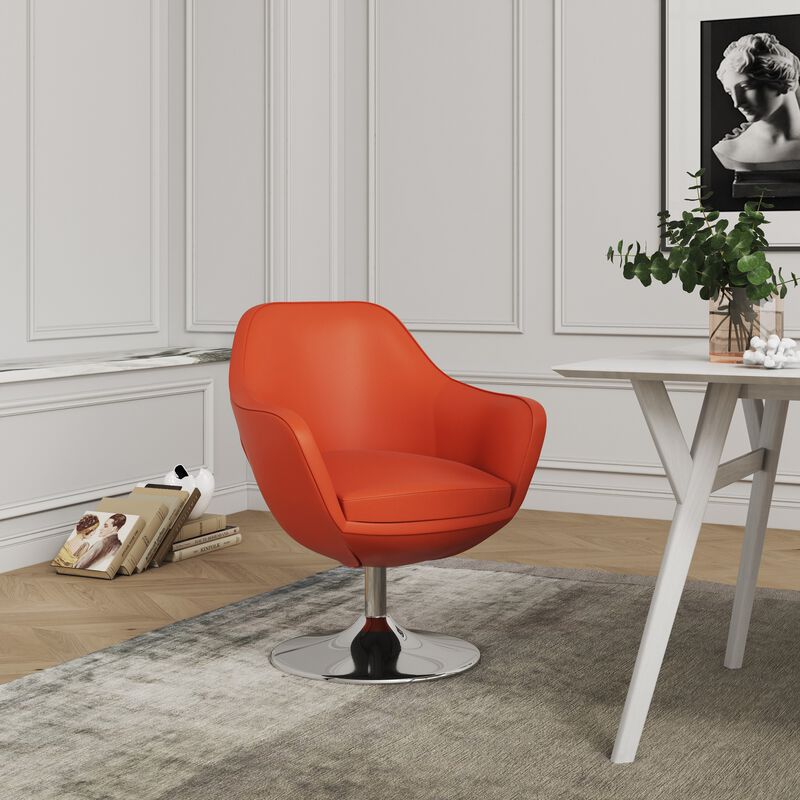 Caisson Orange Swivel Accent Chairs (Set of 2)