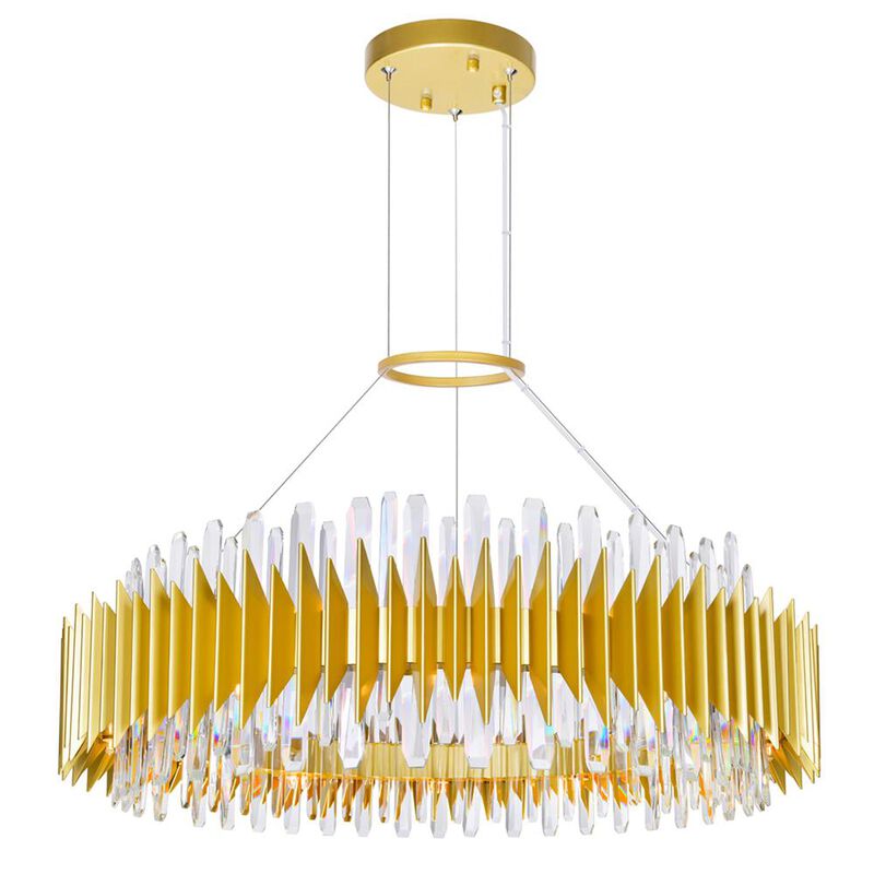 CWI Lighting Cityscape 24 Light Chandelier With Satin Gold Finish