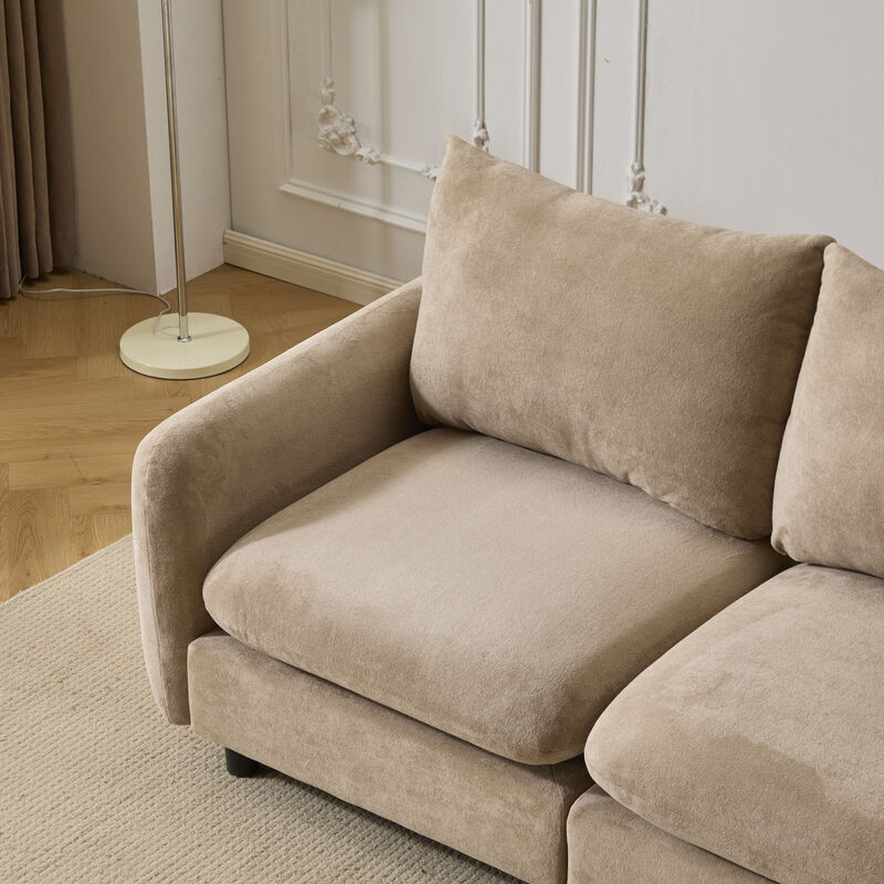 Christopher Knight Home Zane Modern 69" Upholstered Sectional Sofa with Cushions