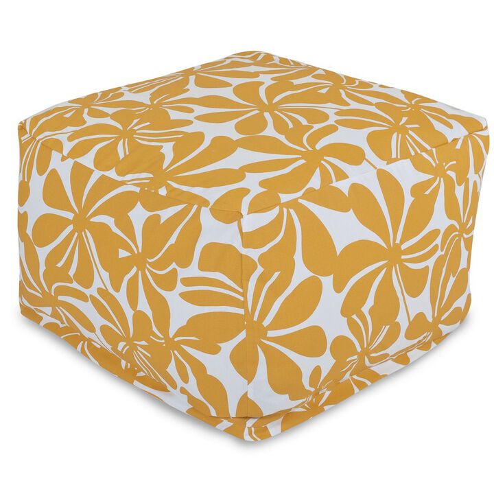 Majestic Home Goods Ottoman Pouf Plantation Yellow