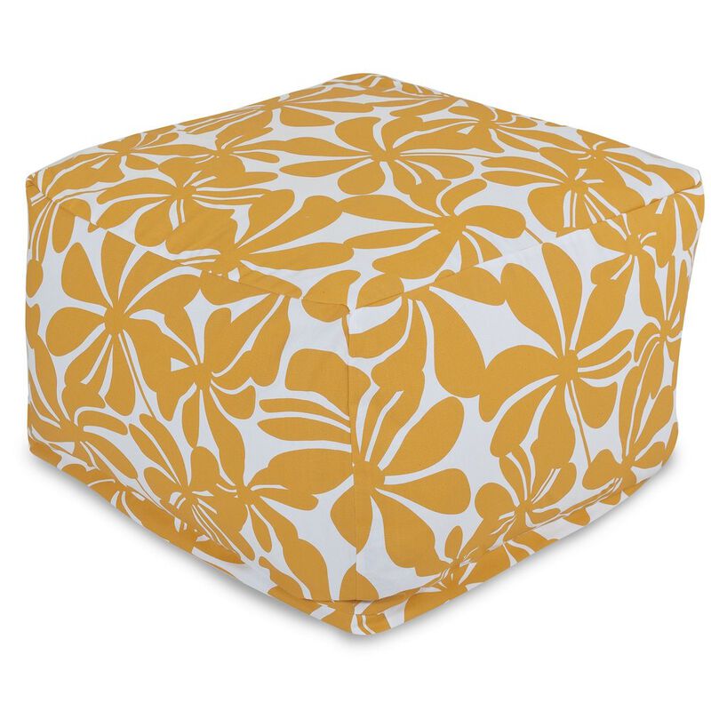 Majestic Home Goods Ottoman Pouf Plantation Yellow