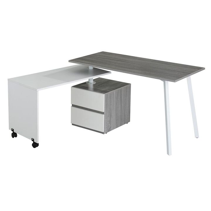 Techni Mobil Rotating Multi-Positional Modern Desk . Color: Gray