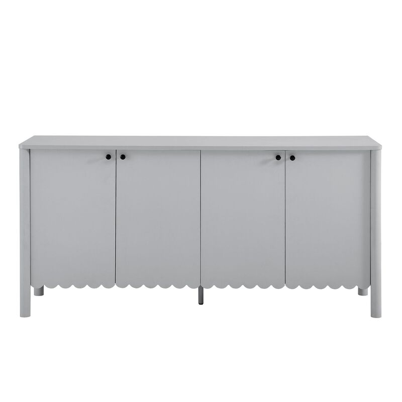 Modway Emmeline 4-Door Scalloped Sideboard in Sage image number 7