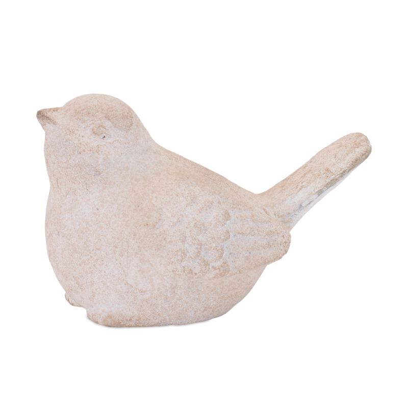 Set of 6 Distressed Bird Figurines for Vintage-Inspired Shelf or Tabletop Decor