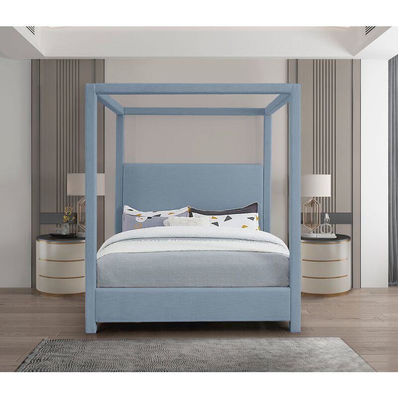 Meridian Furniture Emerson Sky Blue King Bed