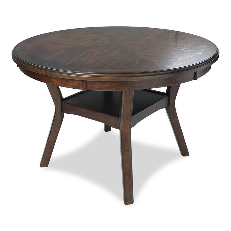Cherry Round Dining Table Set for 4 &ndash; Kitchen Table and Chairs Set image number 3