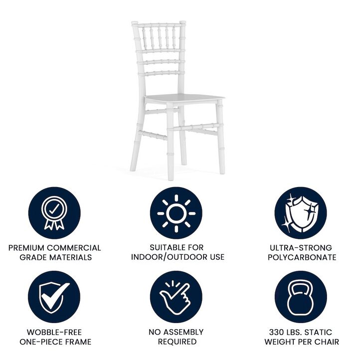 Flash Furniture Child's Crystal Resin Party and Event Chiavari Chair for & Residential Use