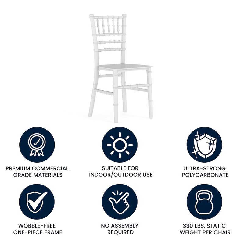 Flash Furniture Child's Crystal Resin Party and Event Chiavari Chair for & Residential Use image number 1