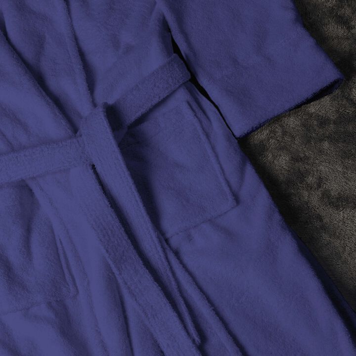 Soft Classic Men&rsquo;s Bathrobe in Turkish Cotton with Adjustable Waist Belt