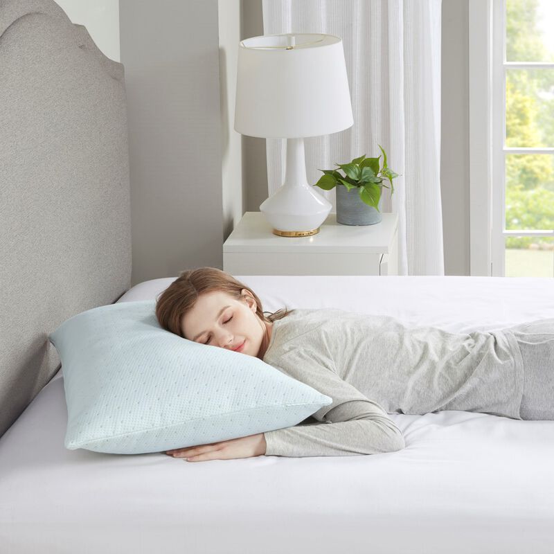 Gracie Mills Lynne Solid Shredded Memory Foam Pillow with Bamboo Blend Cover image number 5