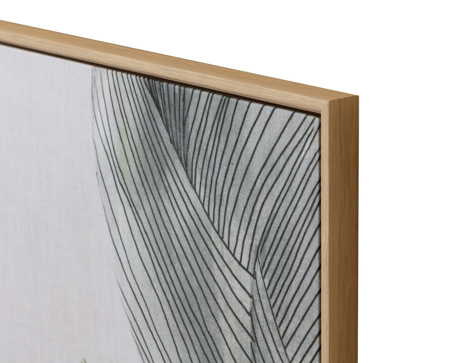 Petal Drift (Set of 2) - 30" X 60" - Natural Floater Frame
