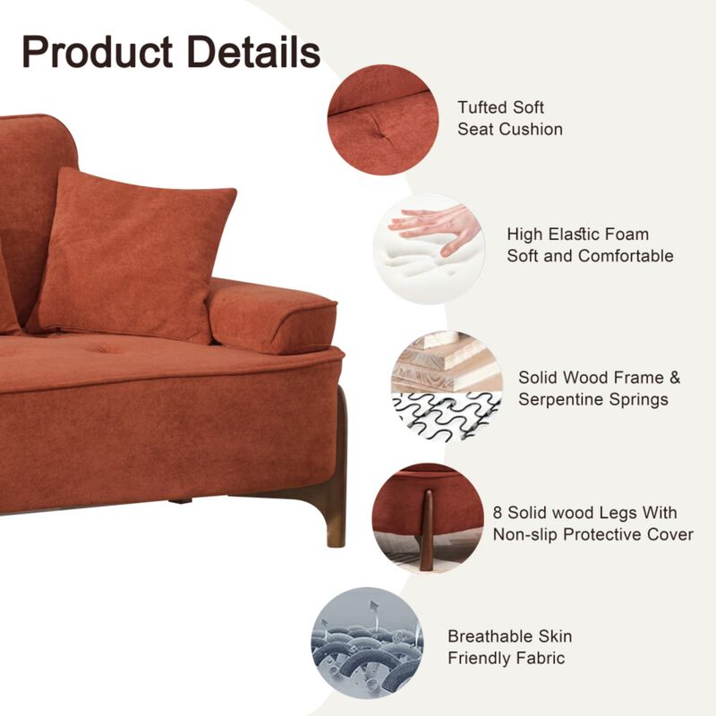 Wipelt Comfortable Deep-Seated Sectional Sofa image number 5