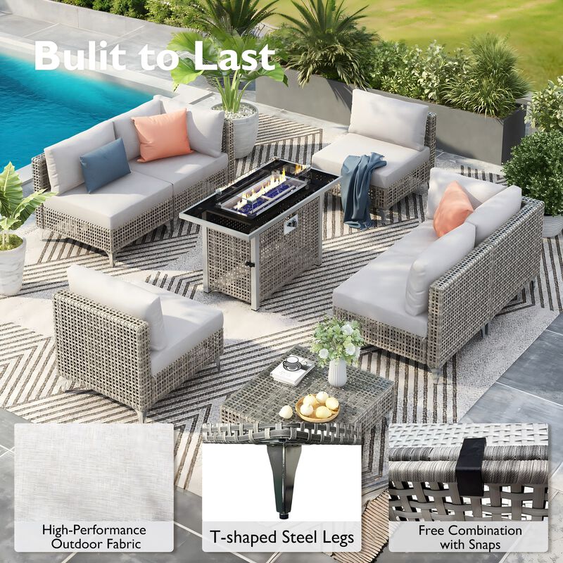 Merax Outdoor Conversation Set Patio Furniture Seating Set image number 2