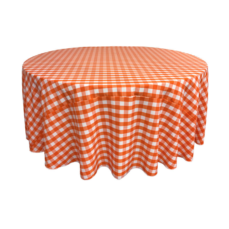 Round Checkered Tablecloth for Dining, Parties and Outdoor Picnic Use image number 0
