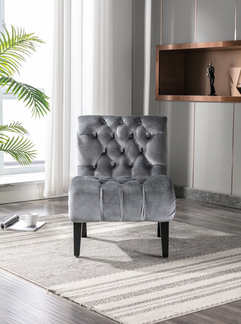 Merax Modern Velvet Armless Accent Chair