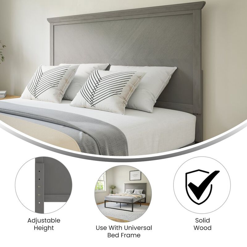 Flash Furniture Contemporary Full Size Herringbone Pattern Headboard image number 7