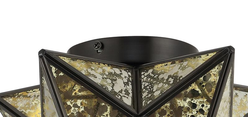 Stella Moravian Star Metal/Clear Glass LED Pendant