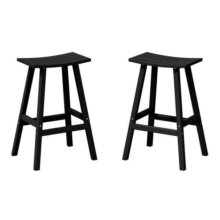 WestinTrends 2 piece set of 29" height Outdoor / Patio Saddle bar stools