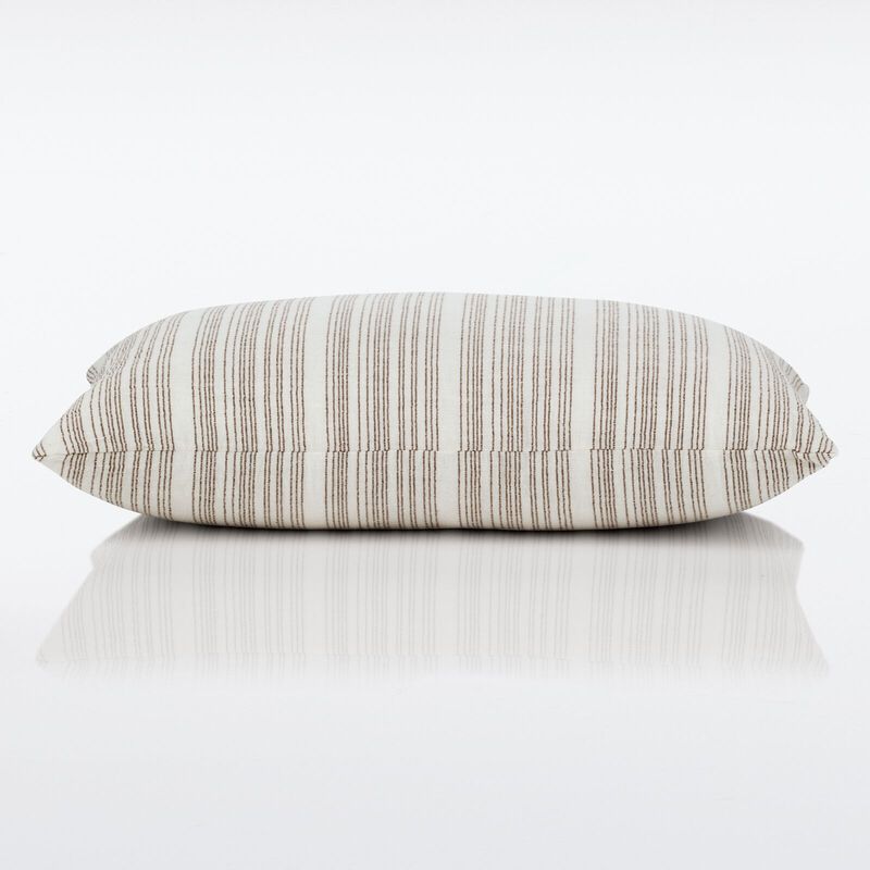 Nate Home by Nate Berkus Cotton Linen Pillow, 14" x 24", Natural/Truffle image number 6