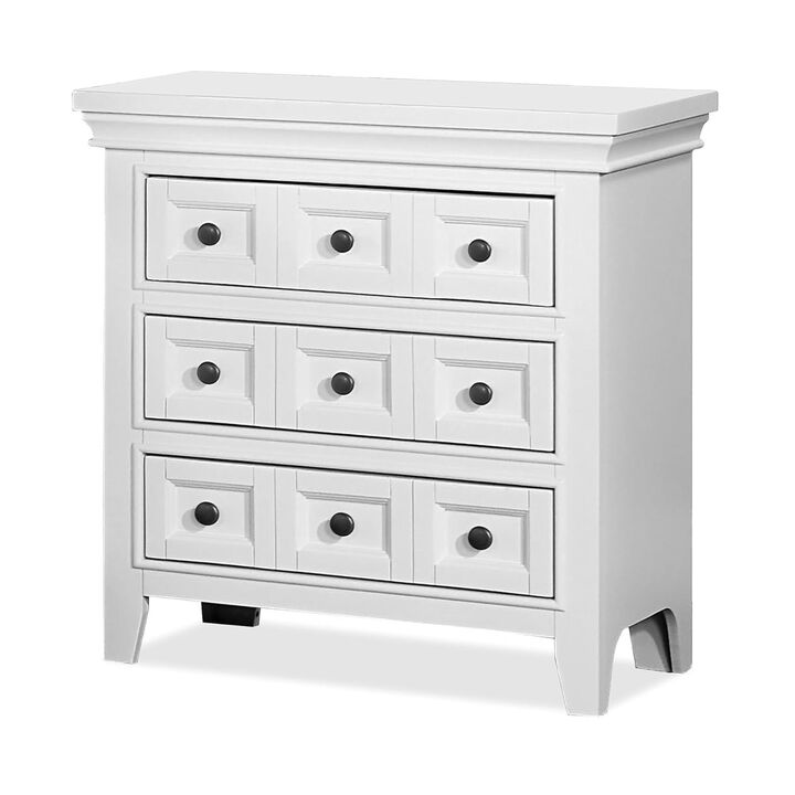 Transitional Style White Color Solid wood 1pc Nightstand Only