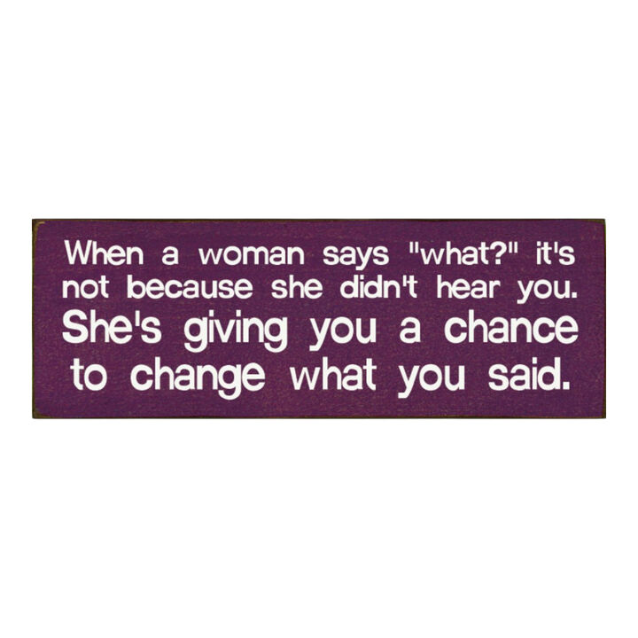 Funny Marriage Quote Wall Decor on Solid Knotty Pine Wood with Hanging Slot