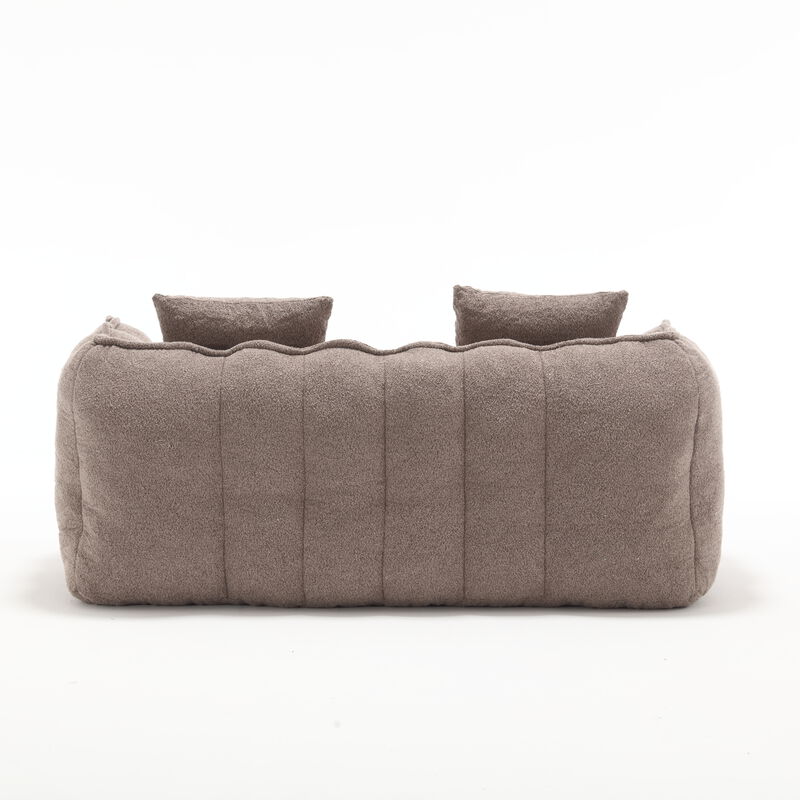 Merax Chenille Lazy Bean Bag Loveseat for Living Room.