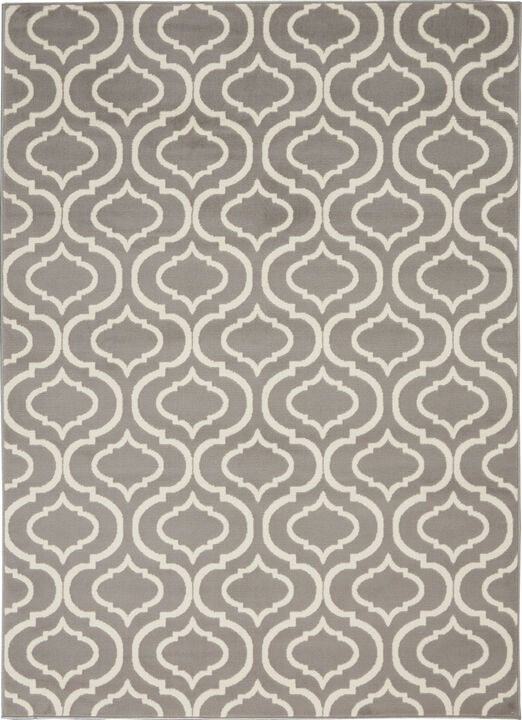 4 x 6 gray Moroccan Power Loom Area Rug