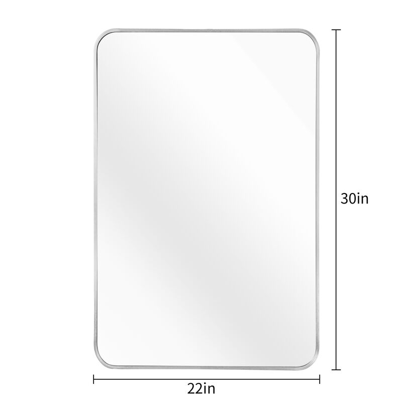 ELEMENT ACE 22x30 Inch Metal Framed Rectangular Wall Mirror with Shatterproof Design image number 2