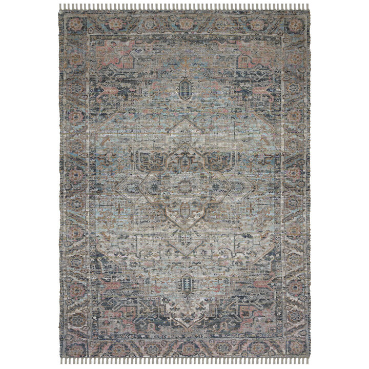 HomeRoots Oriental Hand Woven Area Rug With Fringe